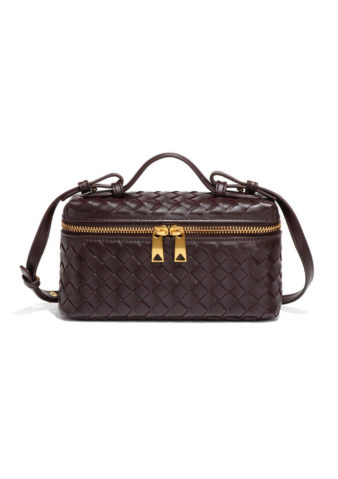 Pleciona torebka crossbody Tara w kolorze brązowym