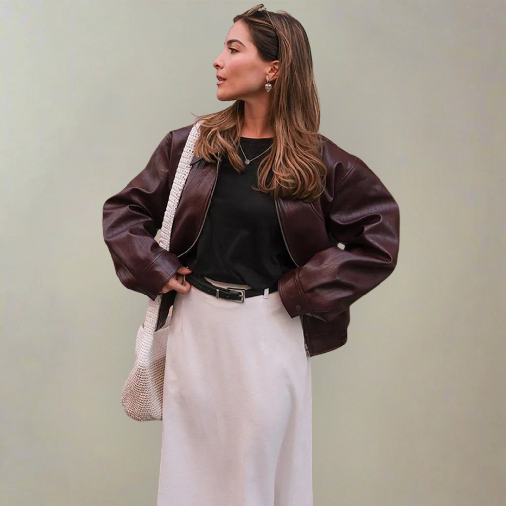 Kurtka Berry Luxe z wegańskiej skóry