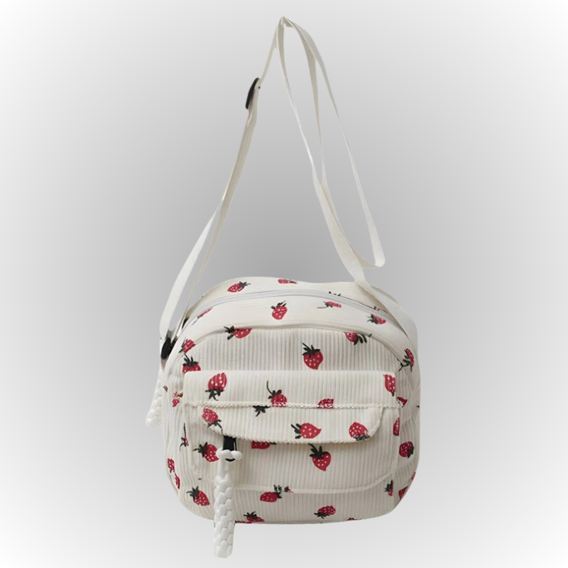 Urban Cord Mini torba w stylu streetwear – różowa w serduszka