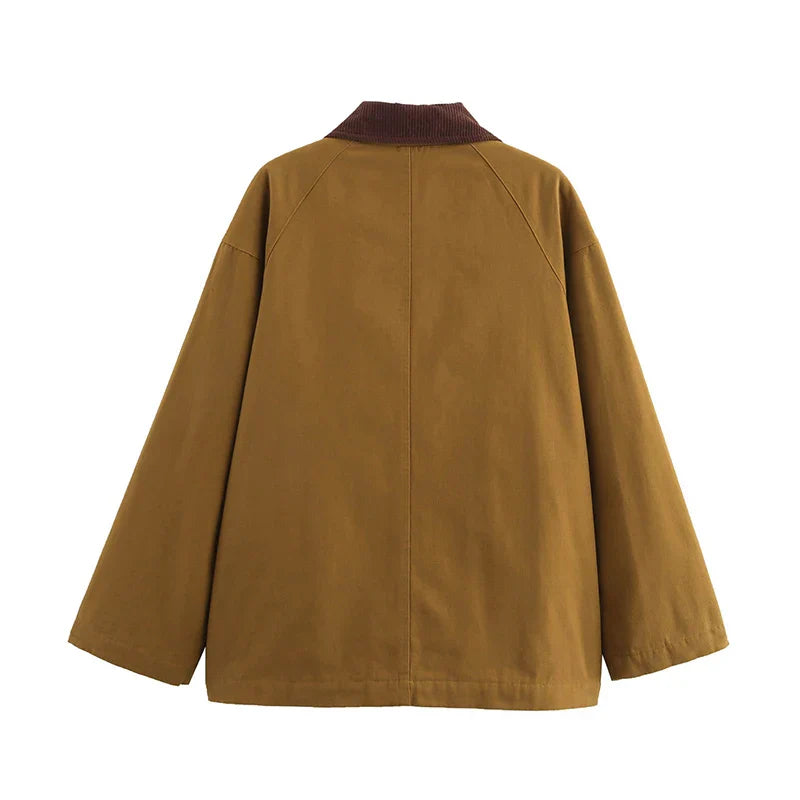 Tył kurtki Marleau camelowej – brąz