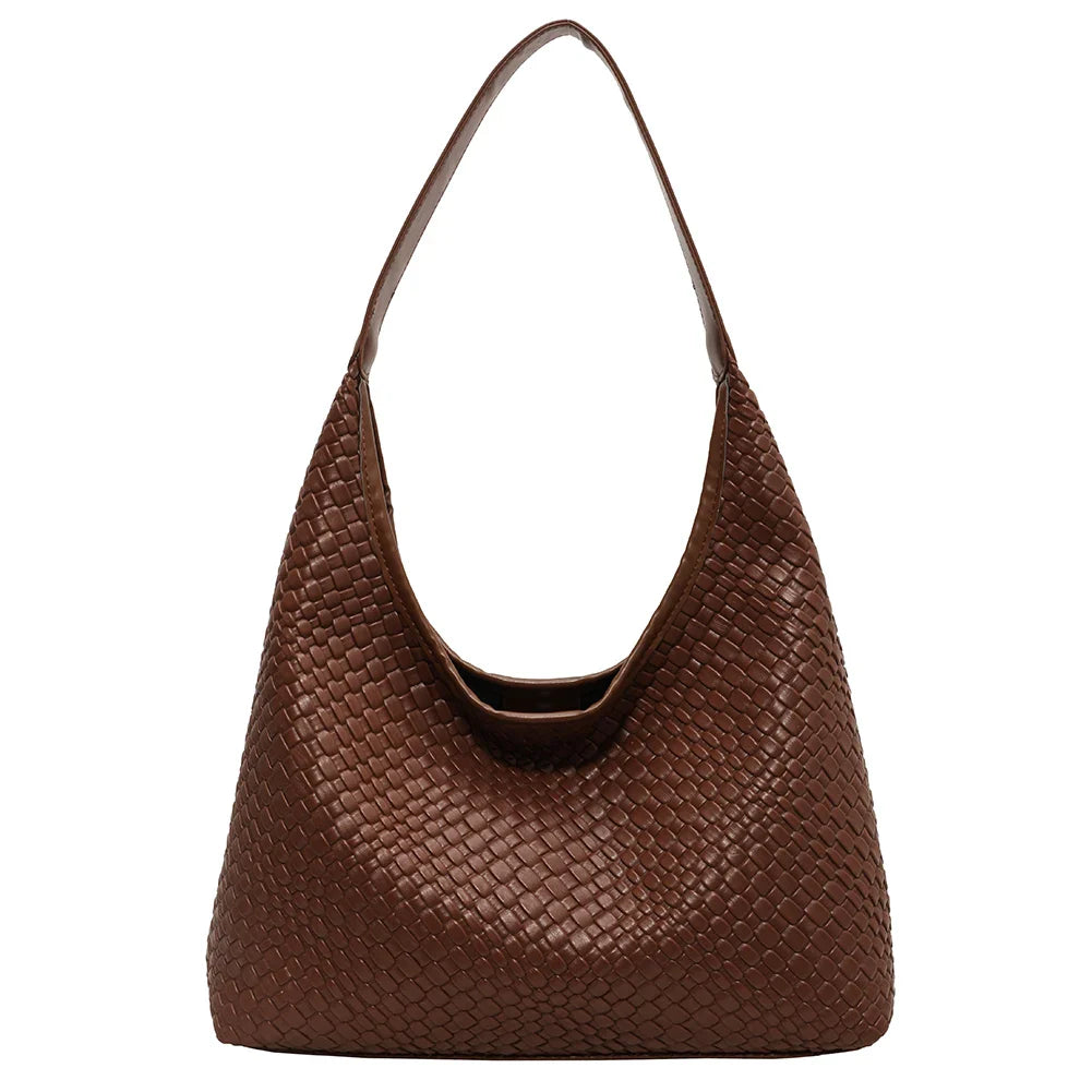 Livia Woven Tote shopperka z kosmetyczką – brązowa 