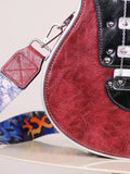 Torebka RebelMuse bordowa / bordeaux – crossbody w kształcie gitary elektrycznej