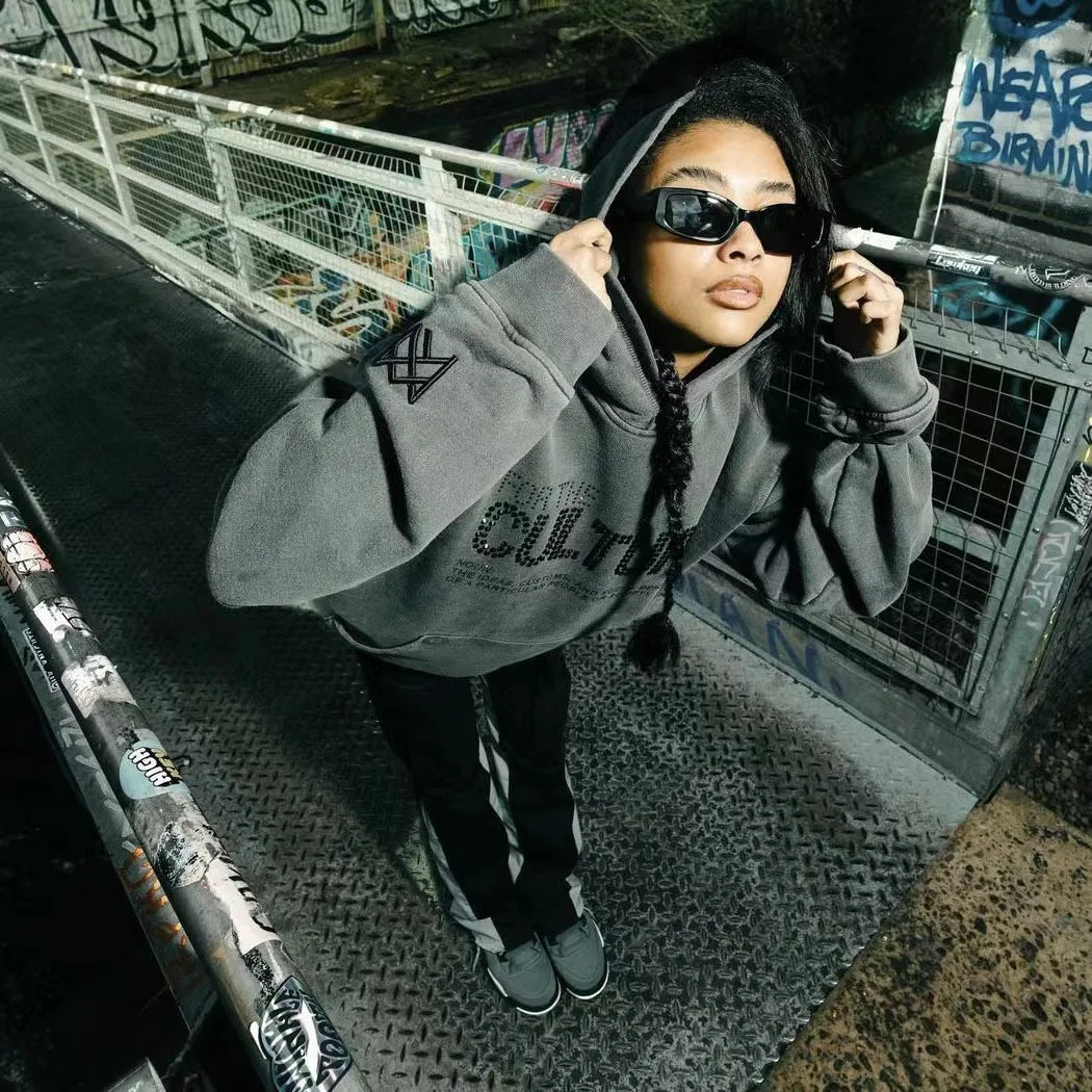 Bluza Arvian For The Culture szara z dżetami