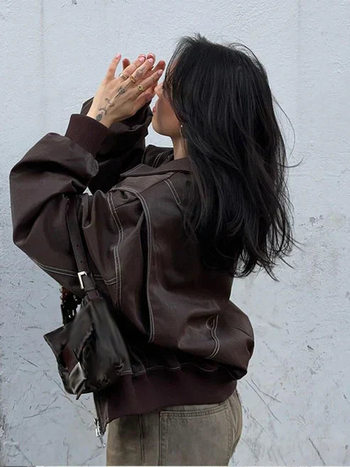 Kurtka Ember Leather w kolorze brązowym