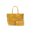 żółta torba tote z dopasowaną kopertówką