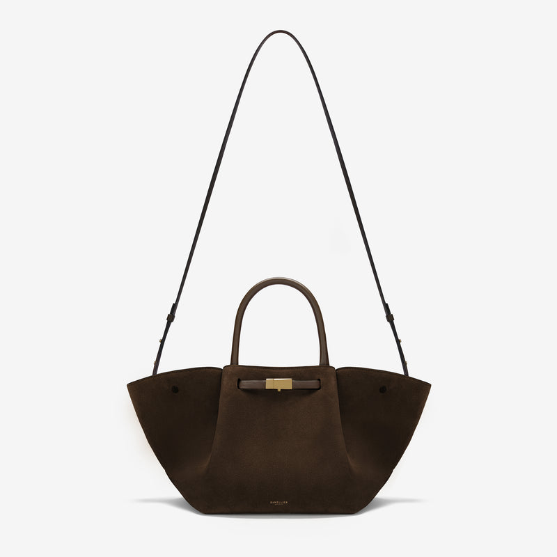 Firenze Suede Tote – ciemnobrązowa torba zamszowa